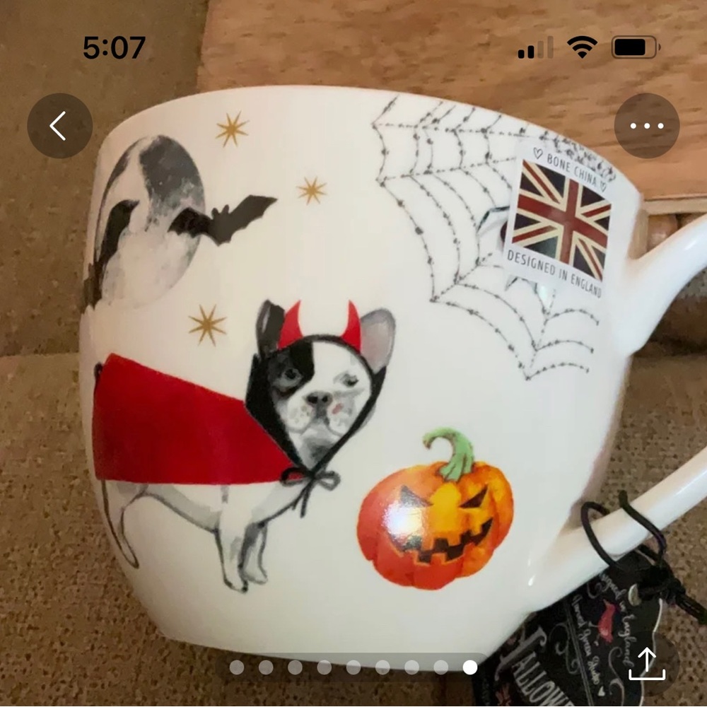 Halloween Coffee Cup, Adorable Spooky Dogs in costumes, pumpkins NWT - Picture 4 of 10
